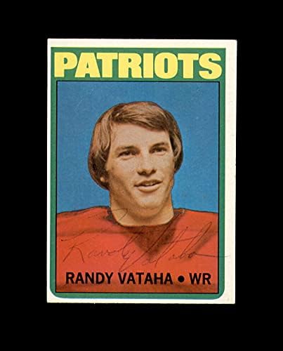 Randy Vataha Kézzel Aláírt 1972 Topps New England Patriots Autogramot