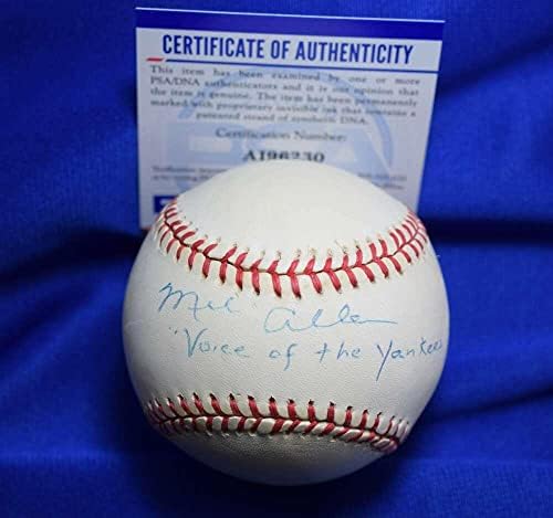 Mel Allen Hangja A Yankees PSA DNS Autogramot Amerikai Liga Aláírt Baseball - Dedikált Baseball