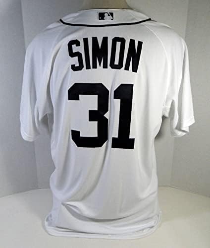 2015 Detroit Tigers Alfredo Simon 31 Játék Kiadott Fehér Jersey DP15272 - Játék Használt MLB Mezek