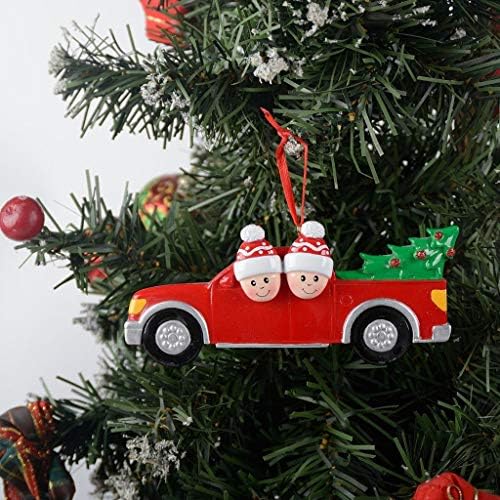Piros Furgont Dísz - Pár Vásárol Egy karácsonyfa - Személyre szabott Család 2 Karácsonyi Dísz - Egyéni, Családi Dísz Nevek