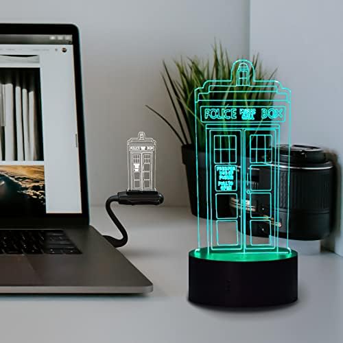 A rendőrség Doboz Tardis-3D LED Éjszakai Fény Orvos Kreatív fülke Asztal asztali Lámpa 16 Szín Megváltoztatása Érintse meg