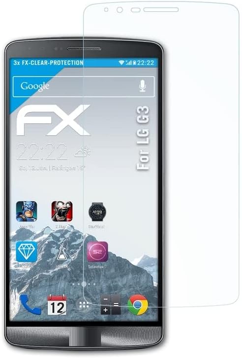 atFoliX Képernyő Védelem Film Kompatibilis LG G3 képernyővédő fólia, Ultra-Tiszta FX Védő Fólia (3X)