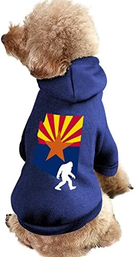 Arizona Állami Zászló Térkép Jeti Kutya Ruhák Téli Pet kapucnis felső Puha, Meleg Kutya Melegítőfelső Kis -, Közepes testű Kutyáknak