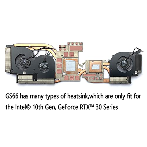 CPU+GPU Hűtés Ventilátor Hűtőborda Replacementfor MSI GS66 Lopakodó (Intel 10 Gen, GeForce RTX 30 Sorozat) 10UG 10UH 10UE MS-16V3 E322500770A87Y1L