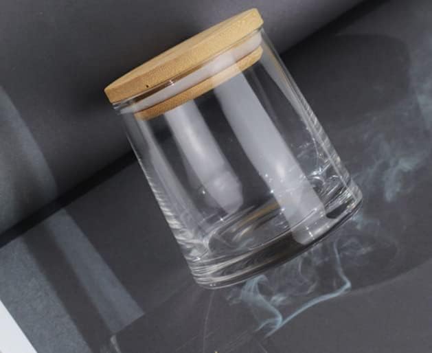 Mozacona Pohár Cukor Tál Édességet Jar Snack Jar Tároló Edény Fából készült Fedél