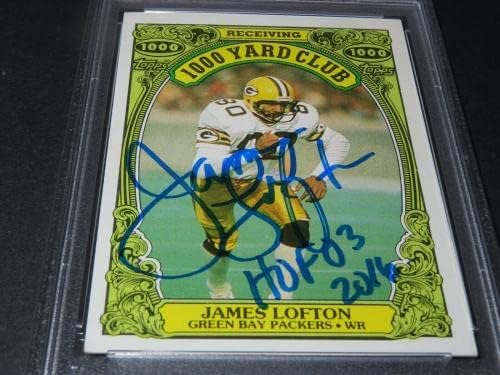 James Lofton Aláírt 1986 Topps Kártya 15 Green Bay Packers PSA/DNS-COA-1A - Dedikált NFL Labdarúgó-Kártyák