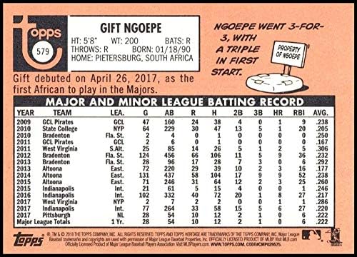 2018 Topps Örökség Magas Száma Baseball 579 Ajándék Ngoepe Toronto Blue Jays MLB Hivatalos Kereskedési Kártya