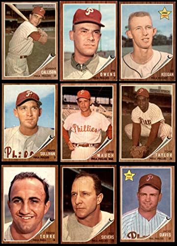 1962 Topps Philadelphia Phillies Közelében Csapat készen áll Philadelphia Phillies (Set) EX/MT Phillies