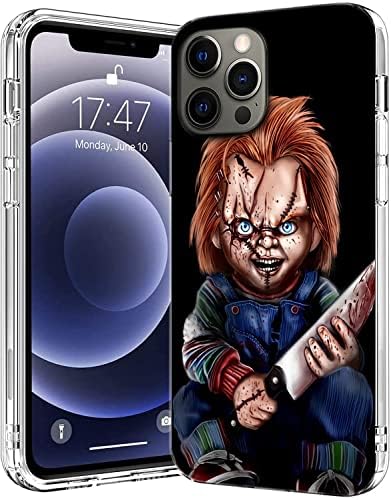 maodege Kompatibilis az iPhone 11 Esetben Halloween Chucky Klasszikus Horror Film Vér Gumi Ütésálló Puha TPU Szilikon Telefon Védő burkolata