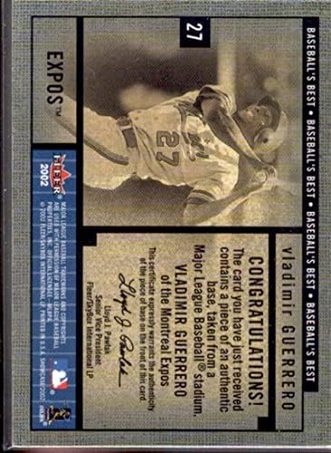 Vlagyimir Guerrero Bázis Kártya 2002 Fleer Bemutató Baseball Legjobb Emléktárgyak 17