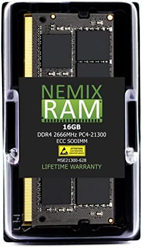 64GB (4X16GB) DDR4-2666 PC4-21300 ECC SODIMM Kompatibilis a Synology D4ECSO-2666-16 GB Memória bővítés Modul által NEMIX RAM
