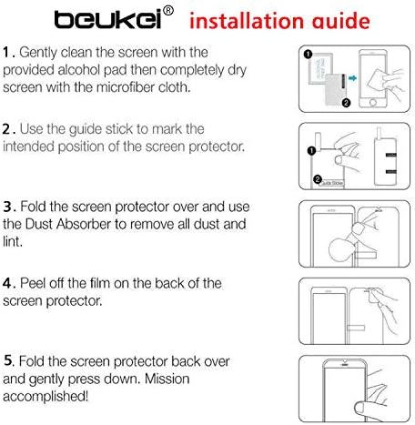 beukei (3 Csomag) Kompatibilis a T-Mobile REVVL 6 Pro 5G képernyővédő fólia, Edzett Üveg, (6.82 hüvelyk) Érzékeny,0.33 MM Esetben,