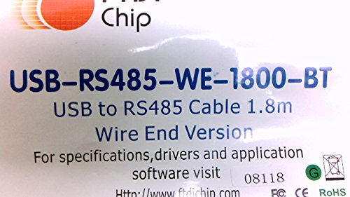 FTDI USB-RS485-MI-1800-BT-t-Kábel, USB-RS485 Soros, 1,8 M, Vezeték VÉGÉN