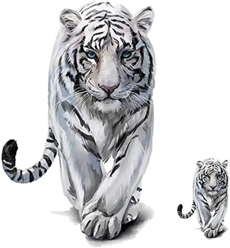 Fehér Tigris Vas A hőátadás Állatok Festmény Termál Transzfer Patch Egy-Szint Mosható Matrica, Ruházat, Pulóver, T-Shirt, Dzseki