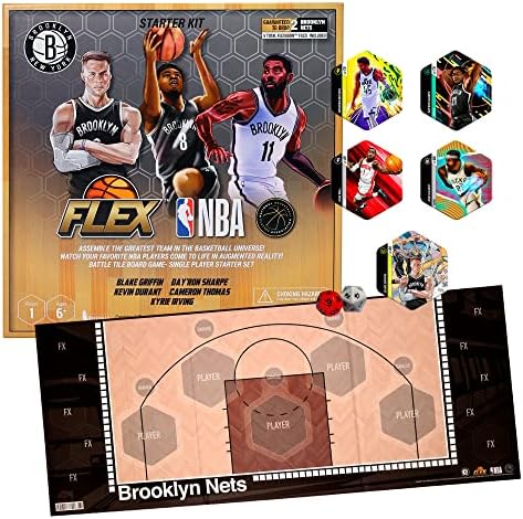 FLEX NBA TCG Játék - 1-Játékos Csapat Starter Set - Hivatalosan Licencelt Termék a Valódi Játékosok - Korosztály 6 Éves +