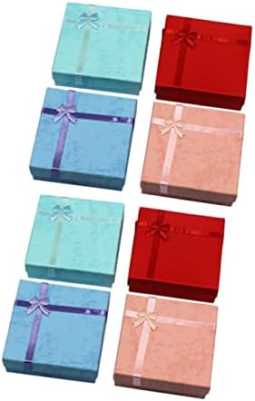 HANABASS 8db dobozok, Csomagolás Haza Szép Ékszer Esküvő Tároló Kreatív Karton Nők Esetekben Fedelek Stud Papír Szervező Gyönyörű