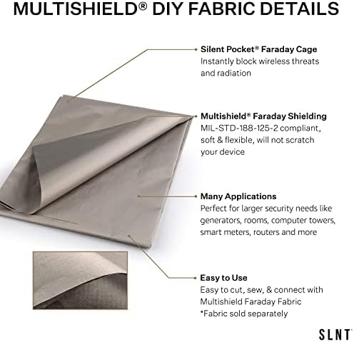 SLNT Multishield Faraday Szalag Csendes Zseb - Tökéletes Jel Blokkoló DIY, Könnyen Alkalmazható, Használható RF Szövet - Katonai