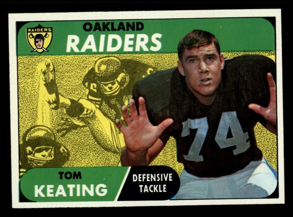 1968 Topps 116 Tom Keating Oakland Raiders (Foci Kártya) NM/MT Raiders Michigan