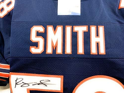 Roquan Smith Chicago Bears Aláírt Autogramot Kék Egyéni Jersey Beckett Hiteles Tanúja
