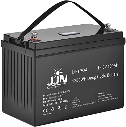JJN 12V 100ah Lítium Akkumulátor 1280Wh Alacsony Hőmérséklet Kikapcsolási LifePO4 Akkumulátor 100ah 8000+ Ciklusok Alkalommal Mély