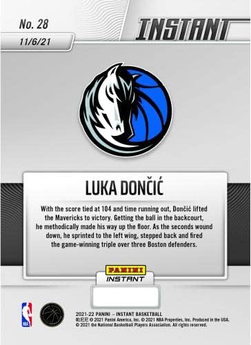 Sport Emlékek Luka Doncic Dallas Mavericks Fanatikusok Kizárólagos Párhuzamos Panini Azonnali Csengő-Verő vs Boston Egyetlen Kereskedési