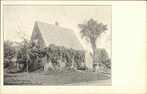 Csúcs Ház Medfield, Massachusetts MA az Eredeti, Antik Képeslap