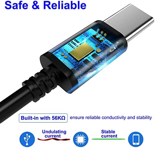 UNIDOPRO 6FT 10mm Kiterjesztett Tipp USB C Típusú Gyors Töltő Kábel Adatok Szinkron Kábel Kompatibilis Blackview BV5900 BV6300