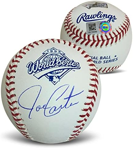 Joe Carter Dedikált 1993-As World Series Aláírt Baseball Fanatikusok Hiteles COA - Dedikált Baseball
