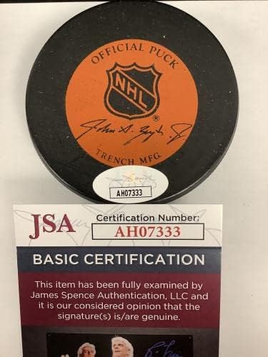 Ray Bourque Aláírt Jégkorong NHL Boston Bruins Autogramot SZÖVETSÉG HHOF Top 100 - Dedikált NHL Korong