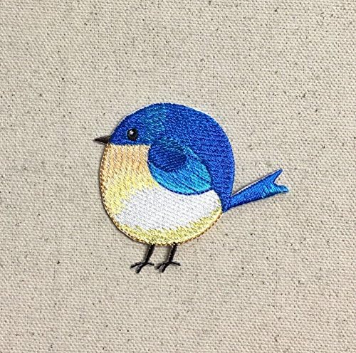 Chubby Bluebird - Kék/Madár/Természet - Hímzett Vasalót Javítás