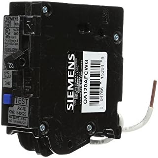 Siemens QA120AFCWG 20 Amp Kombináció Arc Hibás Áramkör Megszakító (AFCI) Használata Vezeték Útmutató Sorozat Terhelés Központok
