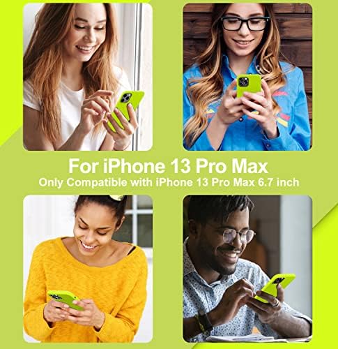 Ktele Kompatibilis az iPhone 13 Pro Max Esetben Premium Folyékony Szilikon a [Lágy Anti-Semmiből Mikroszálas Bélés] Gél Gumi Teljes Test