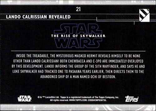 2020 Topps Star Wars A Rise of Skywalker Sorozat 2 Kék 21 Lando Calrissian Kiderült, Kereskedelmi Kártya