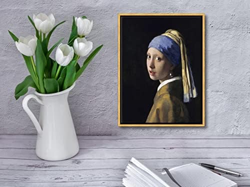 Wieco Művészeti Keretes Vászon Művészet a Lány Gyöngy fülbevalóval által Jan Vermeer Olaj Festmény Reprodukció Absztrakt Vászon Nyomtat