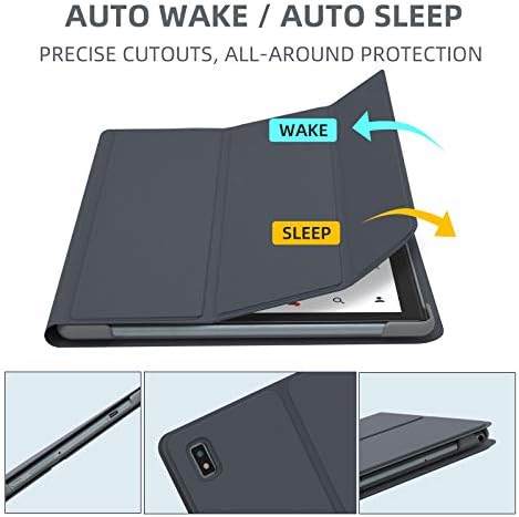 Tablet Esetében Vastking Kingpad K10 & K10 Pro, 10.1 hüvelykes, Auto Wake/Sleep, Tripla Betekintési Szög, Prémium PU Trifold