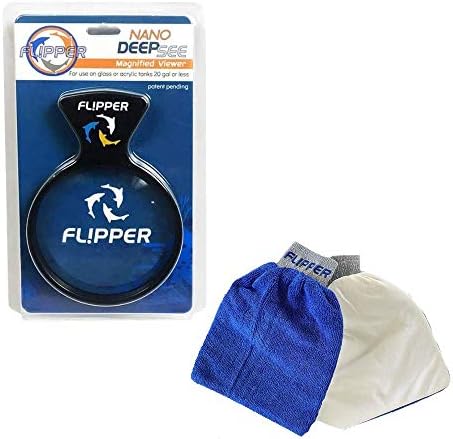 FL!PPER DeepSee Akvárium Nagyító Mágneses Néző 3 s Flipper FLIP-MITT 2 az 1-ben Kettős Terry Ruhával Mikroszálas univerzális Tisztító Mitt -