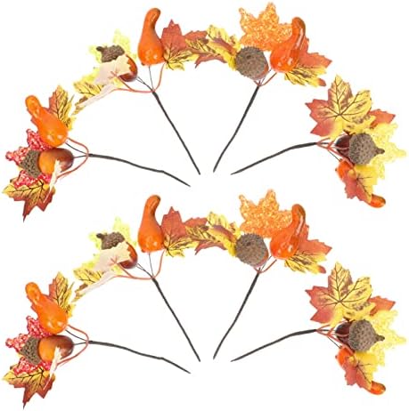 PRETYZOOM 8db Hálaadás Maple Leaf Ágak Tök Növény virágkötészeti Ágak Hálaadásra lakodalom Események Beltéri Kültéri Koszorú Dekoráció (Kevert
