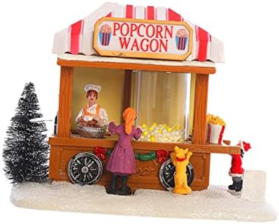 Veemoon 1db Popcorn Étel Dekoráció, Asztali Dekoráció LED Ház Dísze Micro Ház, Dekoráció Ajándék, Karácsonyi Pattogatott kukorica LED Ház