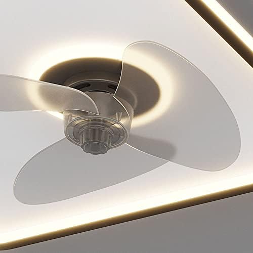 CCTUNG 19.7Szögletes Mennyezeti Ventilátor Távvezérlő Világítás LED lámpa Mennyezeti Ventilátor, 50W szabályozható 6 fokozatú Ventilátor