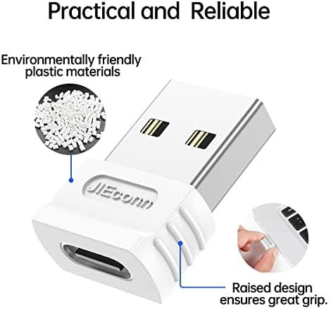 Jieconn USB-C-USB Adapter, [4 Csomag] USB-C Női USB-EGY Férfi Adapter,USB-USB C Adapter-Gyors Töltés Átalakító Kompatibilis iPad,az Apple