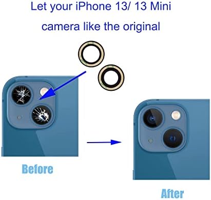 2db/Készlet Hátsó Kamera Lencse Takaró Csere iPhone 13/ iPhone 13 Mini, Anti-Lencse Karcolás & Vízálló, Hátsó Üveg Kamera Lencséje Kiterjed