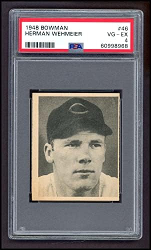 1948 Bowman 46 Herm Wehmeier Cincinnati Reds (Baseball Kártya) PSA a PSA 4.00 Vörösök