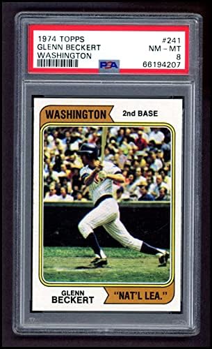 1974 Topps 241 Glenn Beckert San Diego NATL LEA (Baseball Kártya) (Csapat szerepel WASHINGTON NAT ' L LEA.) A PSA A PSA