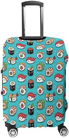 Édes Sushi Kawaii Csomagtér Fedél Vicces Utazás Bőrönd Protector Poggyász Burkolata