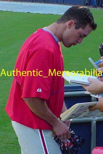 Pat Burrell Dedikált Philadelphia Phillies 11x14 Fotó W/BIZONYÍTÉKA, Kép Pat Aláírása Nekünk, Philadelphia Phillies, World Series