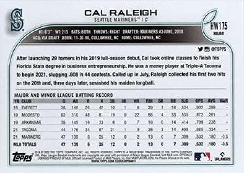 2022 Topps Holiday HW175 Cal Raleigh NM-MT RC Újonc Mariners